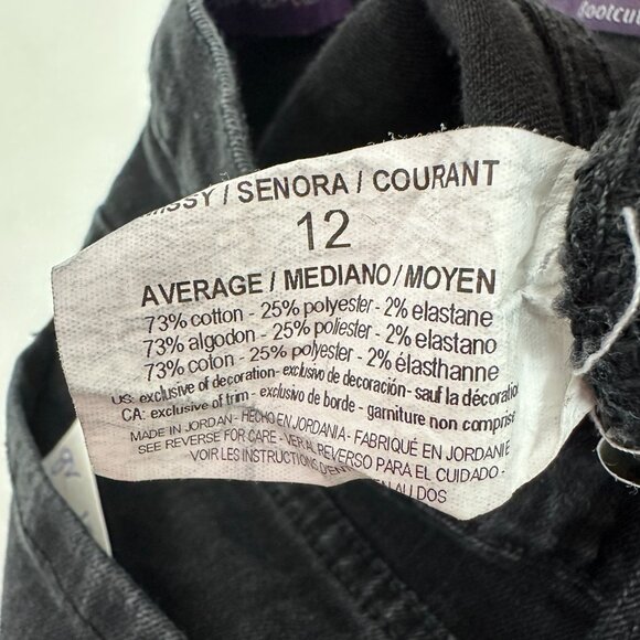 Gloria Vanderbilt Amanda Bootcut Women's size 12 Black Denim Jeans - Picture 4 of 5